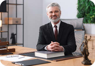 Man in suit at office desk
